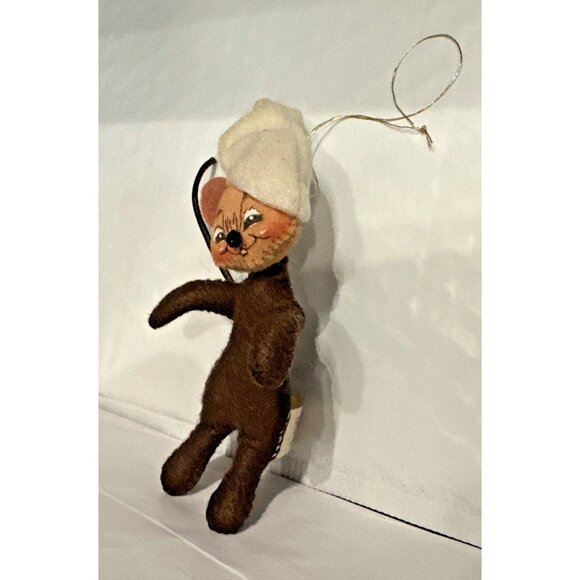 Annalee Christmas Mouse With Hat Felt Hanging Ornament 5" Posable Vintage 2001 - Picture 6 of 9
